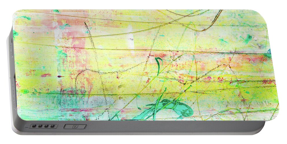 Abstract Portable Battery Charger featuring the painting Colorful Pastel Art - Mixed Media Abstract Painting by Modern Abstract