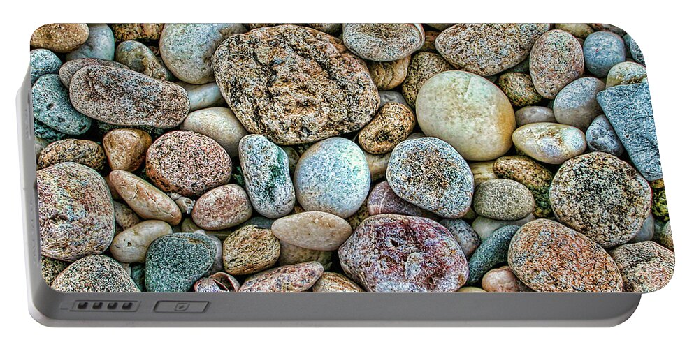 Stones Portable Battery Charger featuring the photograph Colorful Rocks by Cathy Kovarik