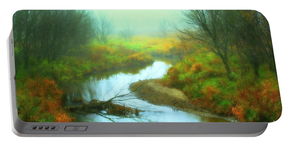River Portable Battery Charger featuring the photograph Colors of Fall by Julie Lueders 