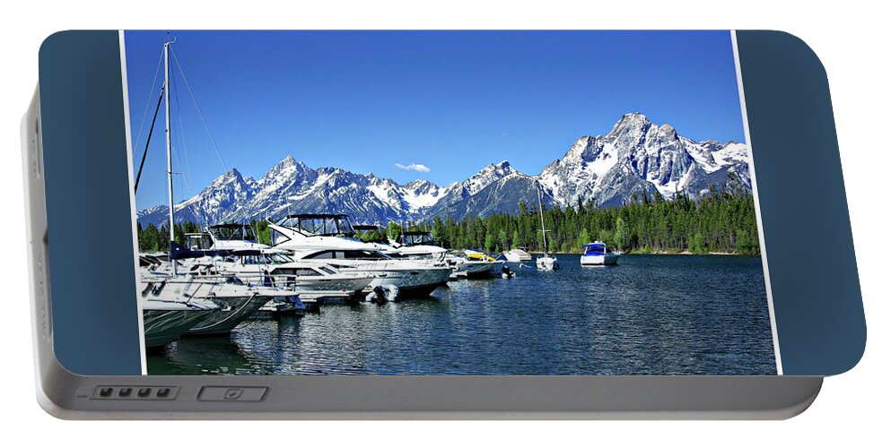 Colter Portable Battery Charger featuring the photograph Colter Bay, Grand Tetons by Margie Wildblood