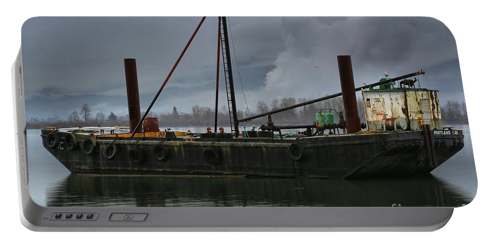Tug Boat Portable Battery Charger featuring the photograph Columbia River Gorge Tug Boat by Adam Jewell
