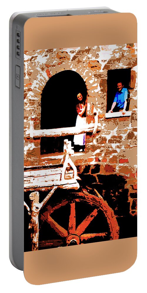 History Portable Battery Charger featuring the painting Come Back Soon by CHAZ Daugherty