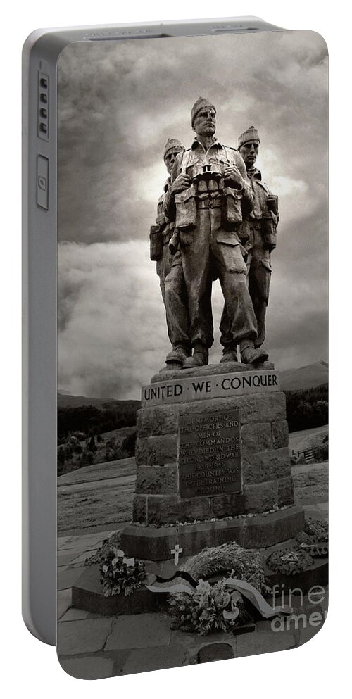 Commando Portable Battery Charger featuring the photograph Commando Memorial by Chris Thaxter