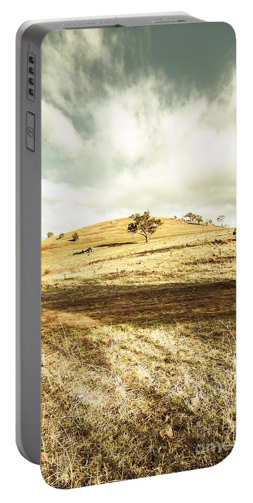 Conara Portable Battery Charger featuring the photograph Conara country landscape by Jorgo Photography