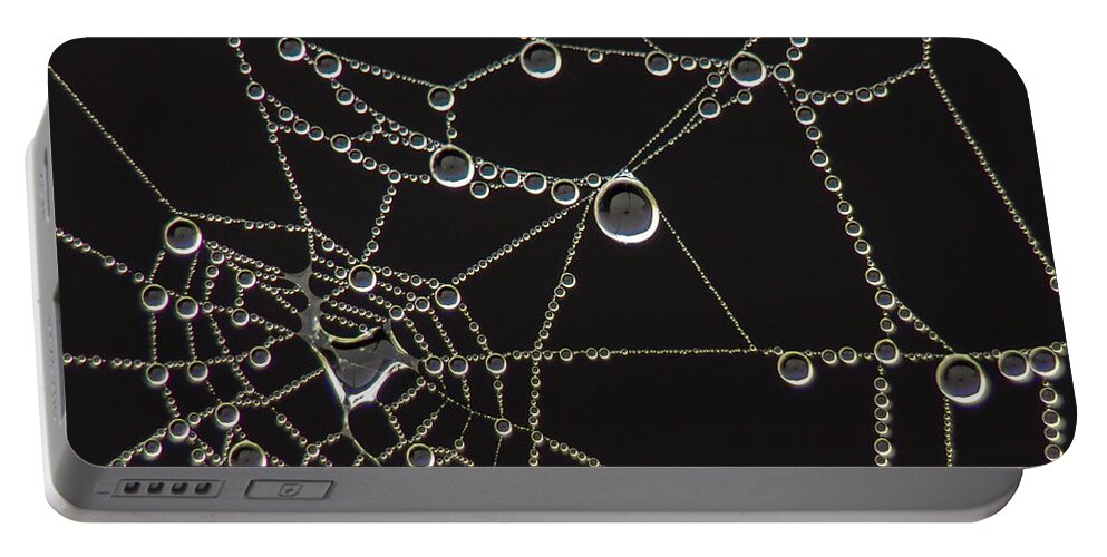 Spider Web Portable Battery Charger featuring the photograph Connect the Dots by Bill Pevlor