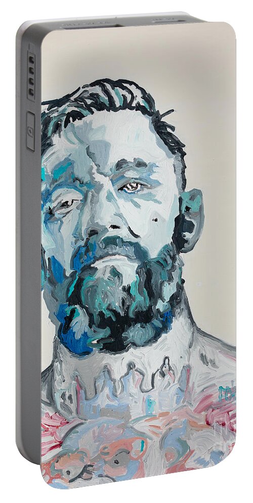 Conor Mcgregor Portable Battery Charger featuring the painting Conor McGregor by Jeffrey Charles Rohrer