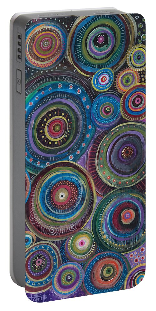Continuum Portable Battery Charger featuring the painting Continuum by Tanielle Childers