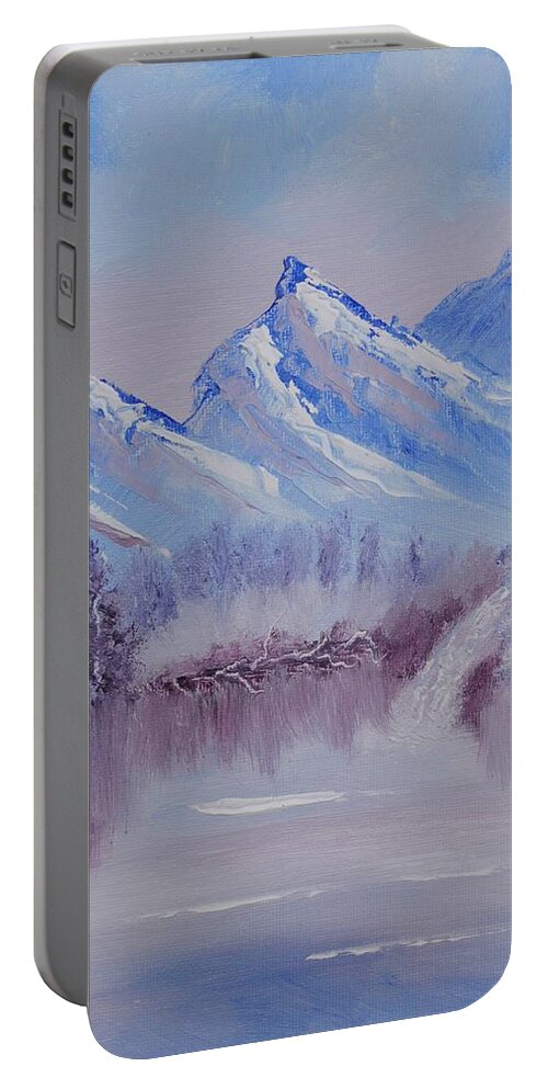 Cooler And Softer Portable Battery Charger featuring the painting Cooler and Softer by Warren Thompson