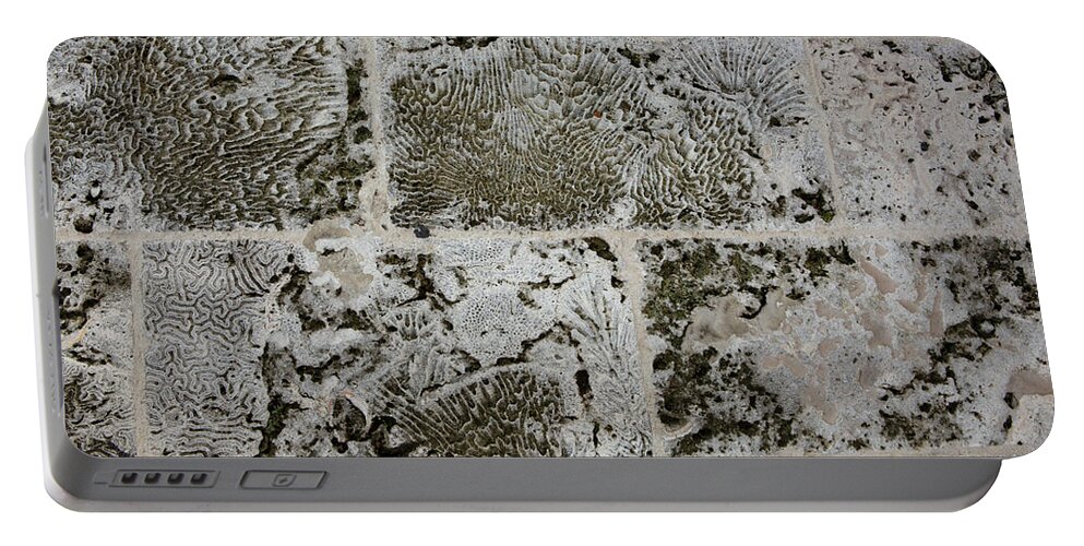 Texture Portable Battery Charger featuring the photograph Coral Wall 205 by Michael Fryd