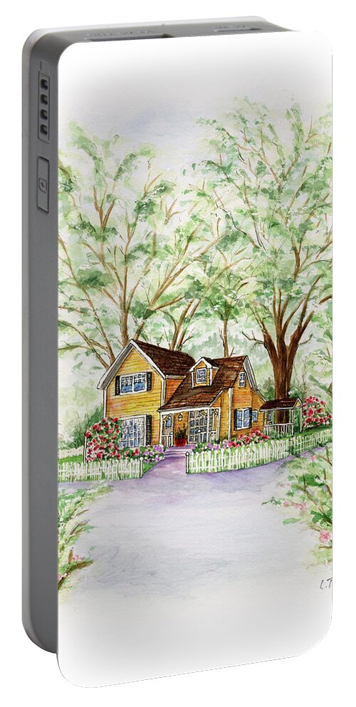 Ashland Portable Battery Charger featuring the painting Corner Charmer by Lori Taylor