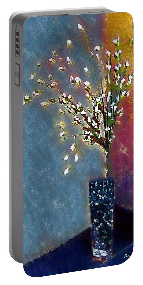 Still Life Portable Battery Charger featuring the painting Cornered by RC DeWinter