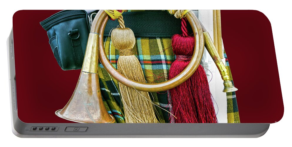 Cornish Portable Battery Charger featuring the photograph Cornish National Tartan by Terri Waters