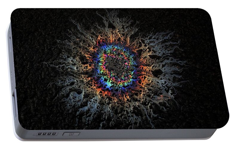 Abstract Portable Battery Charger featuring the photograph Corona by Mark Fuller