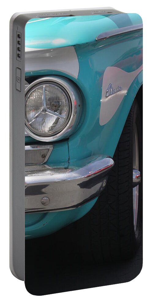 Chevy Portable Battery Charger featuring the photograph Corvair Classic by Jeff Floyd CA