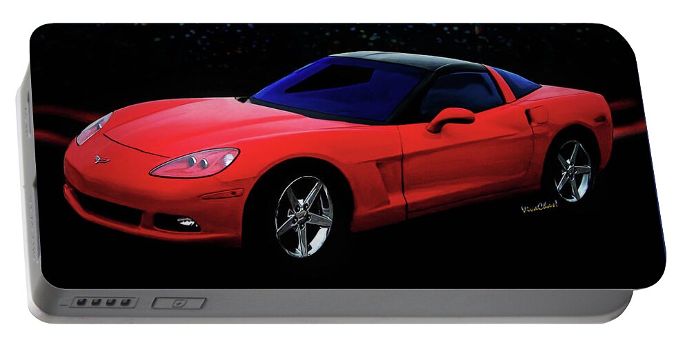 Chevrolet Portable Battery Charger featuring the photograph Corvette C-6 2005-2013 by Chas Sinklier