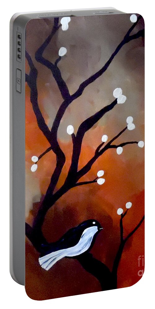 Autumn Portable Battery Charger featuring the painting Cotton Spice by Jilian Cramb - AMothersFineArt