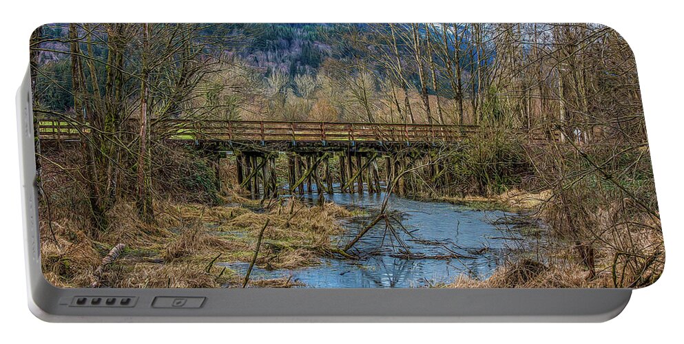 Bridge Portable Battery Charger featuring the photograph Country Bridge by Mark Joseph