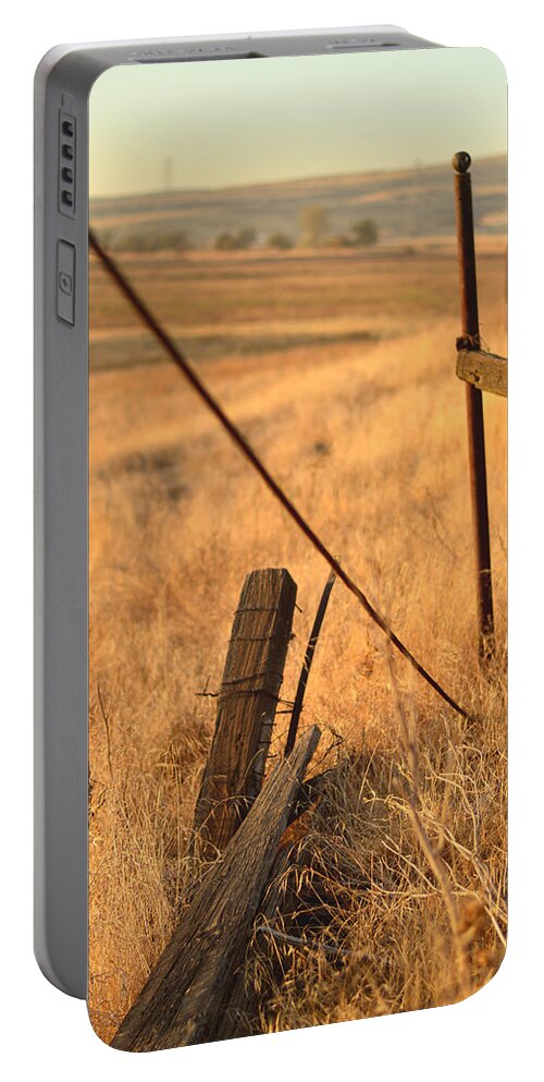 Country Portable Battery Charger featuring the photograph Country Lines by Pamela Patch