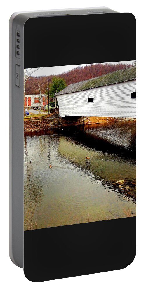 Photography Portable Battery Charger featuring the photograph Covered Bridge - Elizabethan, Tennessee by Lessandra Grimley