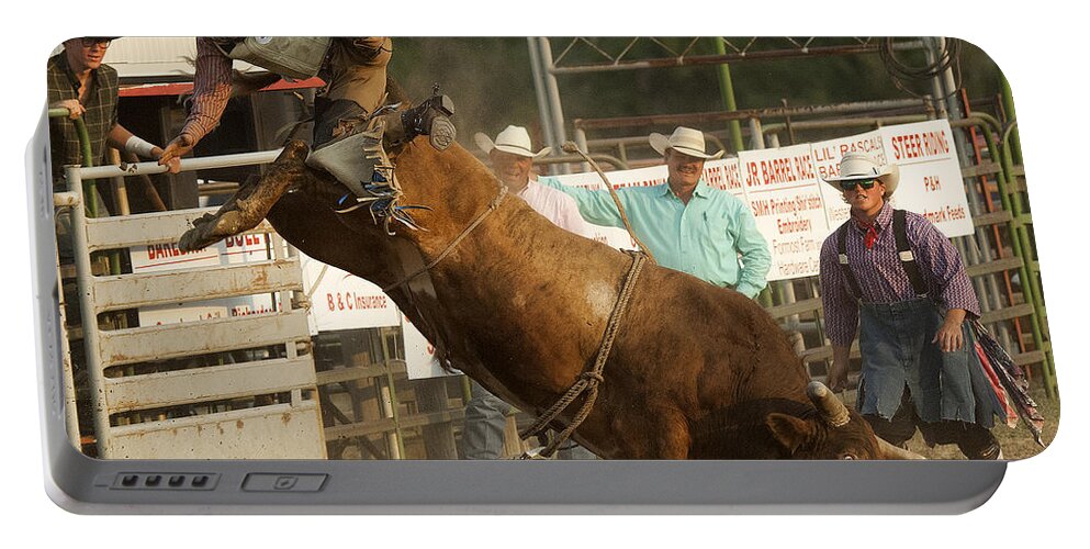 Bull Portable Battery Charger featuring the photograph Cowboy Art 2 by Bob Christopher