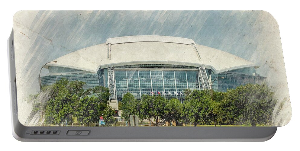 Dallas Portable Battery Charger featuring the photograph Cowboys Stadium by Ricky Barnard