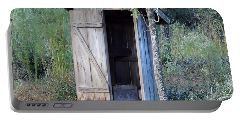 Outhouse Portable Battery Charger featuring the photograph Cracker Out House by D Hackett