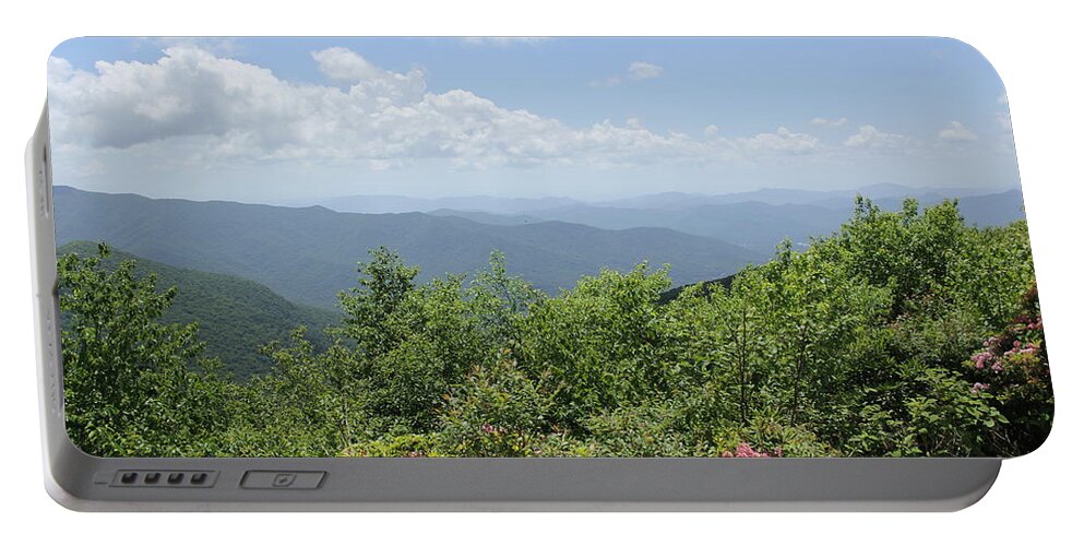 Long Range Views Portable Battery Charger featuring the photograph Craggy View by Allen Nice-Webb
