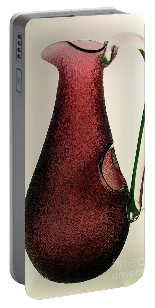 Cranberry Pitcher Portable Battery Charger featuring the photograph Cranberry Pitcher by Sharon Mayhak