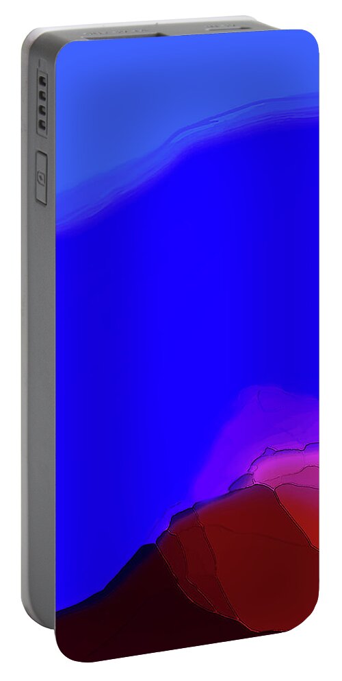 Abstract Portable Battery Charger featuring the digital art Craquelure by Gina Harrison