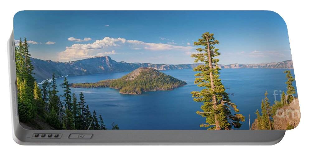 America Portable Battery Charger featuring the photograph Crater Lake Panorama by Inge Johnsson