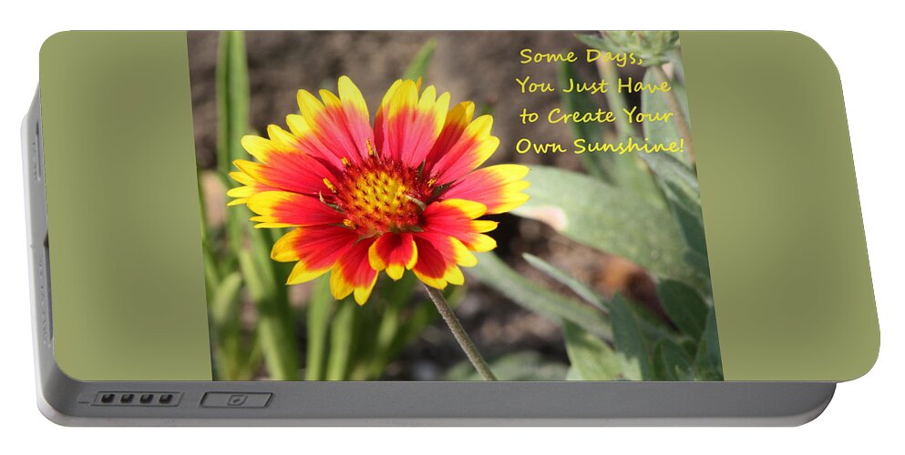 Nature Portable Battery Charger featuring the photograph Create Your Own Sunshine by Sheila Brown
