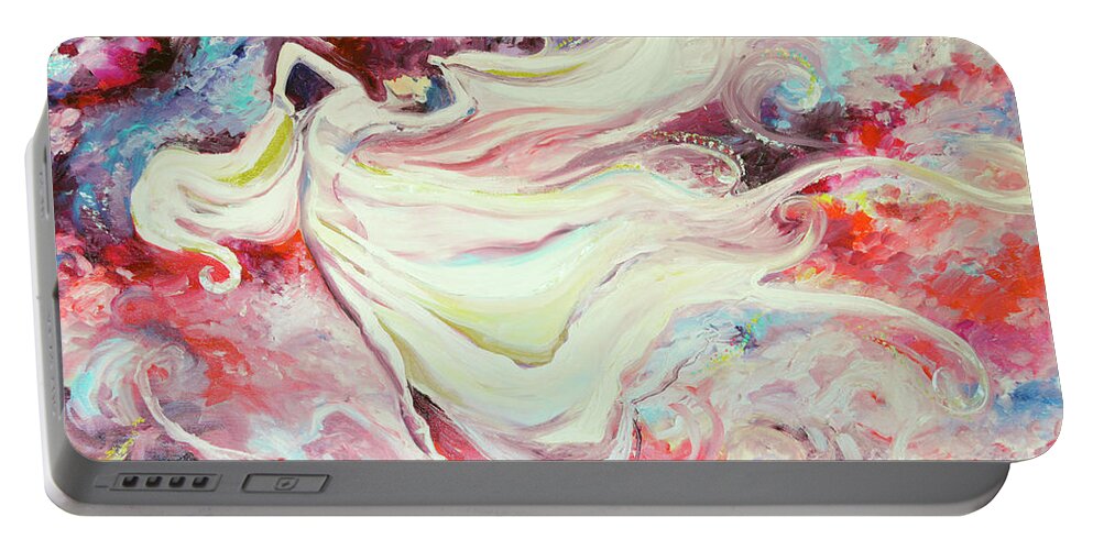 Dance Portable Battery Charger featuring the painting Creation. Free Movement. by Ksenia VanderHoff