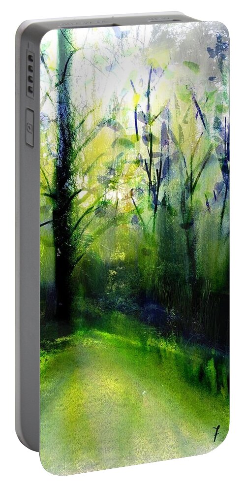 Creek Morning.creek Portable Battery Charger featuring the digital art Creek Morning by Frank Bright