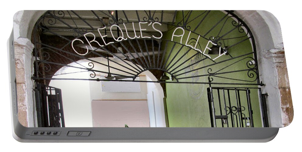 St. Thomas Portable Battery Charger featuring the photograph Creque's Alley by Lin Grosvenor