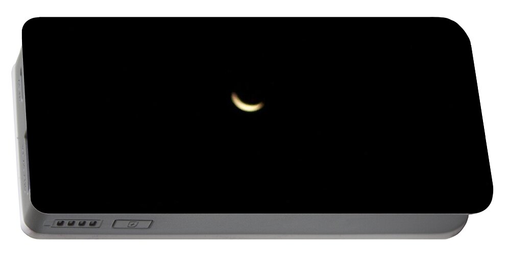 Moon Portable Battery Charger featuring the photograph Crescent Moon by Michelle Miron-Rebbe