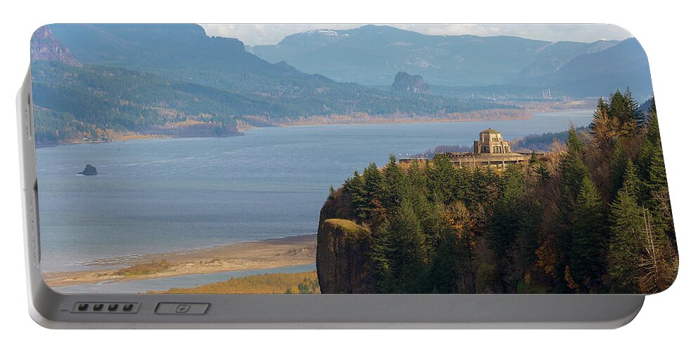 Crown Point Portable Battery Charger featuring the photograph Crown Point on Columbia River Gorge by David Gn