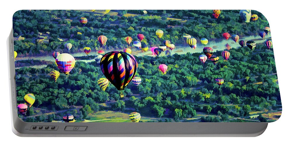 New Mexico Portable Battery Charger featuring the photograph Cruising over the Rio Grande by Positive Images
