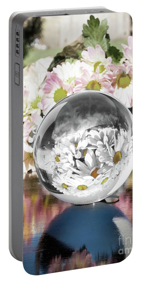 Photography Portable Battery Charger featuring the photograph Crystal Reflection by Deborah Klubertanz