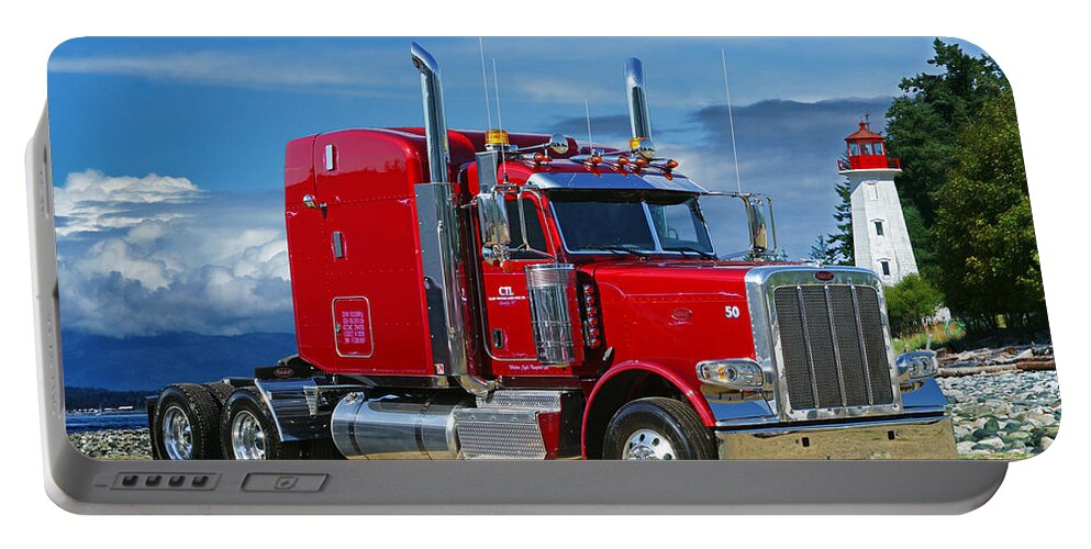 Trucks Portable Battery Charger featuring the photograph CTL Peterbilt by Randy Harris