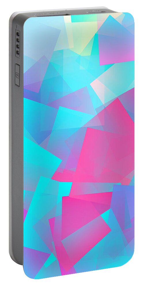 Abstract Portable Battery Charger featuring the digital art Cubism Abstract 167 by Chris Butler