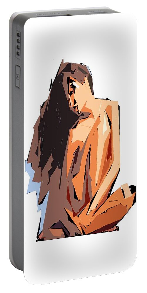Female Portable Battery Charger featuring the digital art Cubism Series 31 by Rafael Salazar