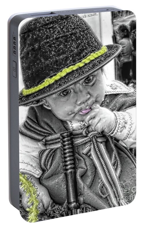 Boy Portable Battery Charger featuring the photograph Cuenca Kids 888 by Al Bourassa