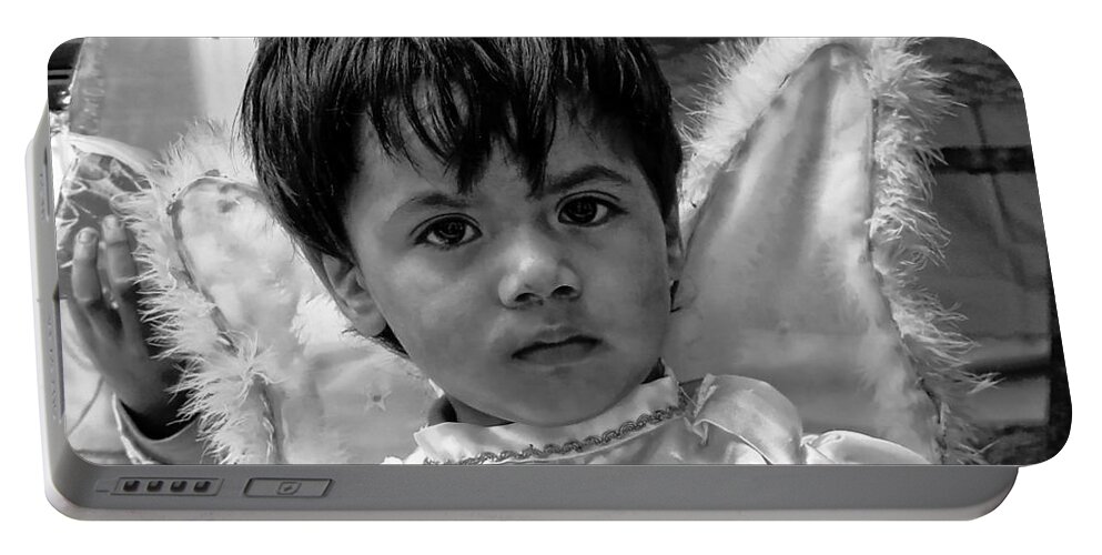 Boy Portable Battery Charger featuring the photograph Cuenca Kids 893 by Al Bourassa