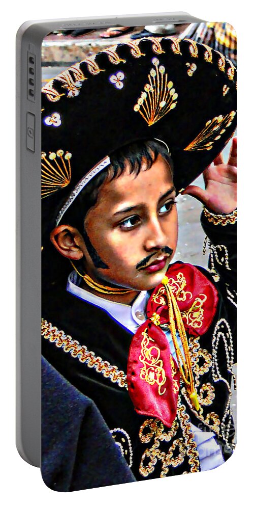 Boy Portable Battery Charger featuring the photograph Cuenca Kids 897 by Al Bourassa