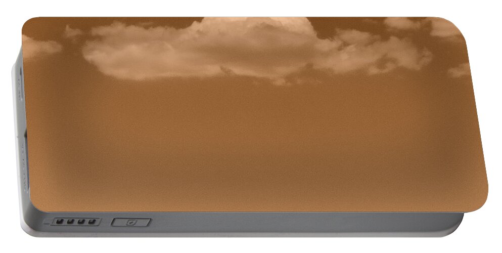 Cumulus Portable Battery Charger featuring the photograph Cumulus Clouds Over White Tank by Bill Tomsa