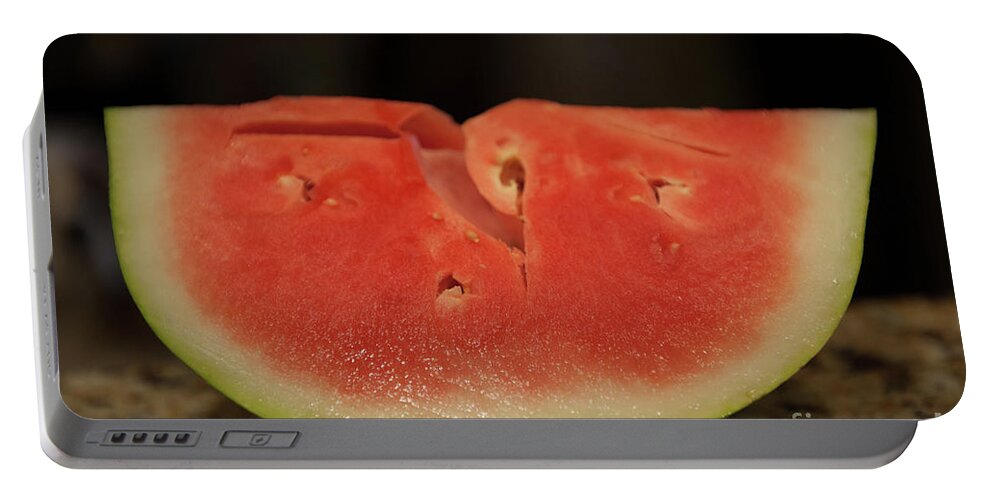Watermelon Portable Battery Charger featuring the photograph Cure for a Hot Summer Day by Dale Powell