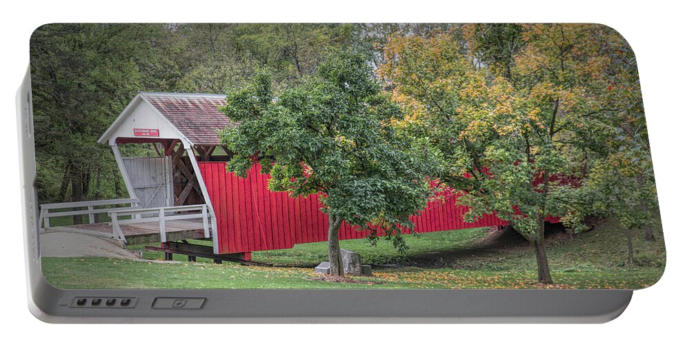 Cutler-donahoe Covered Bridge Portable Battery Charger featuring the photograph Cutler-Donahoe Covered Bridge by Lynn Sprowl