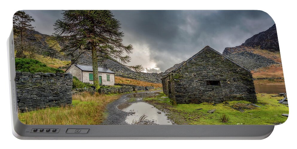 Cwmorthin Portable Battery Charger featuring the photograph Cwmorthin Slate Ruins by Adrian Evans