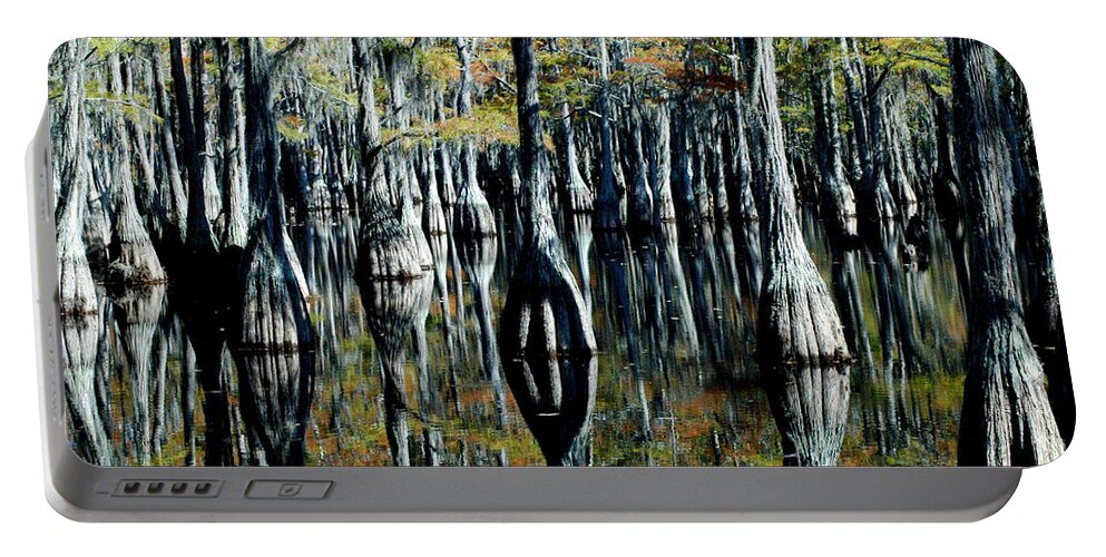 Tree Portable Battery Charger featuring the photograph Cypress Reflections by David Weeks