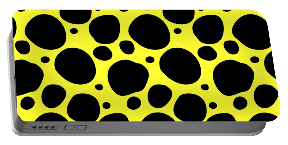 Pattern Portable Battery Charger featuring the digital art Dalmatian Black Pattern 05-P0173 by Custom Home Fashions